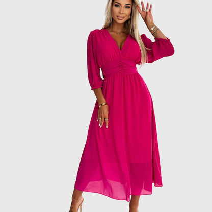 Astrid | Royal Blue Lightweight Silky Chiffon Dress