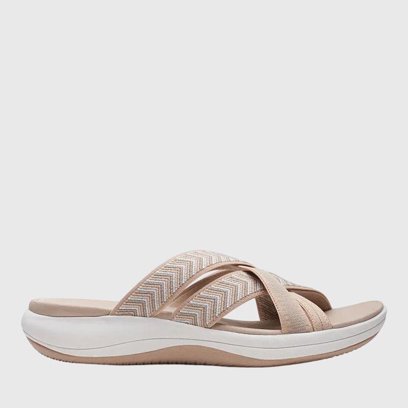 Astrid | Beige Strappy Orthopedic Sandals