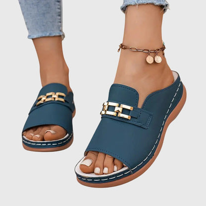 Blush Suede Orthopedic Sandals