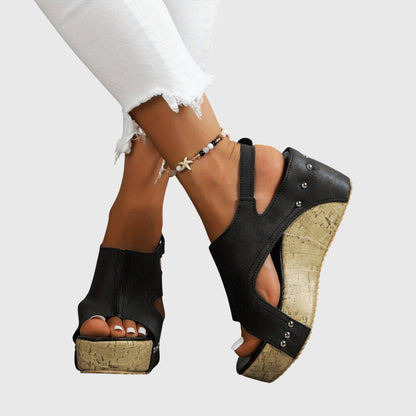 Calista | Beige Suede Orthopedic Sandals