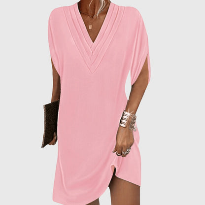 Calista | Elegant Black Tummy-Hiding Mini Dress