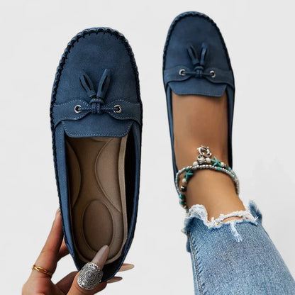 Calantha | Navy Blue Suede Orthopedic Loafers