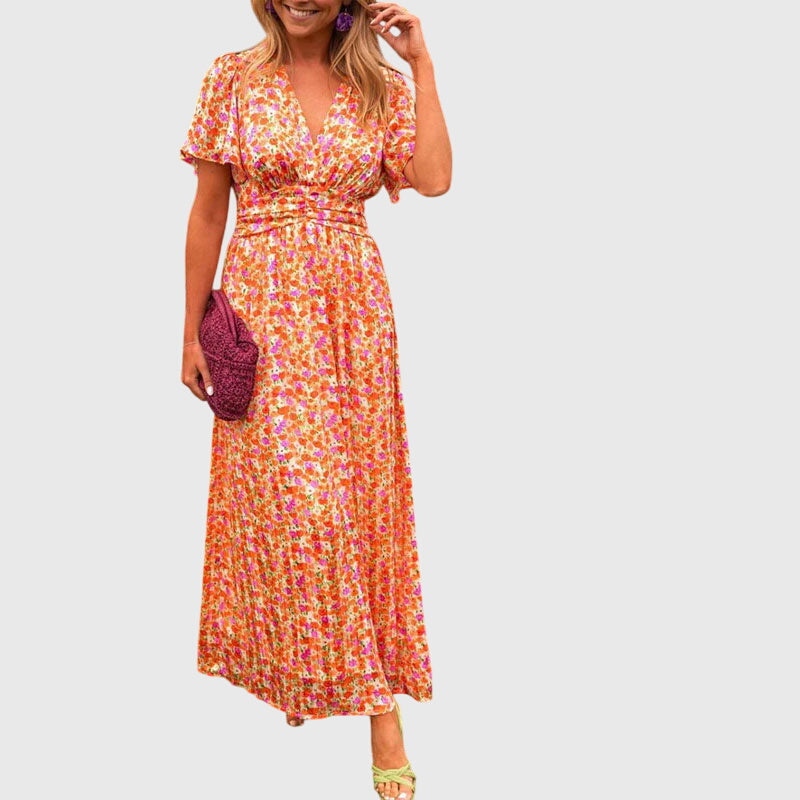 Calista | Vibrant Floral Comfortable Summer Dress