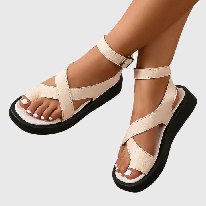 Aurora | Premium Orange Strappy Orthopedic Sandals