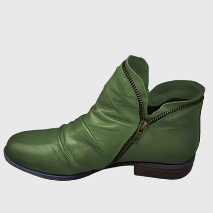 Adeline | Black Leather Orthopedic Women's Shoes