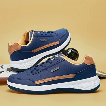Asher | Men's Lace Up Navy Blue Casual Street Sneakers
