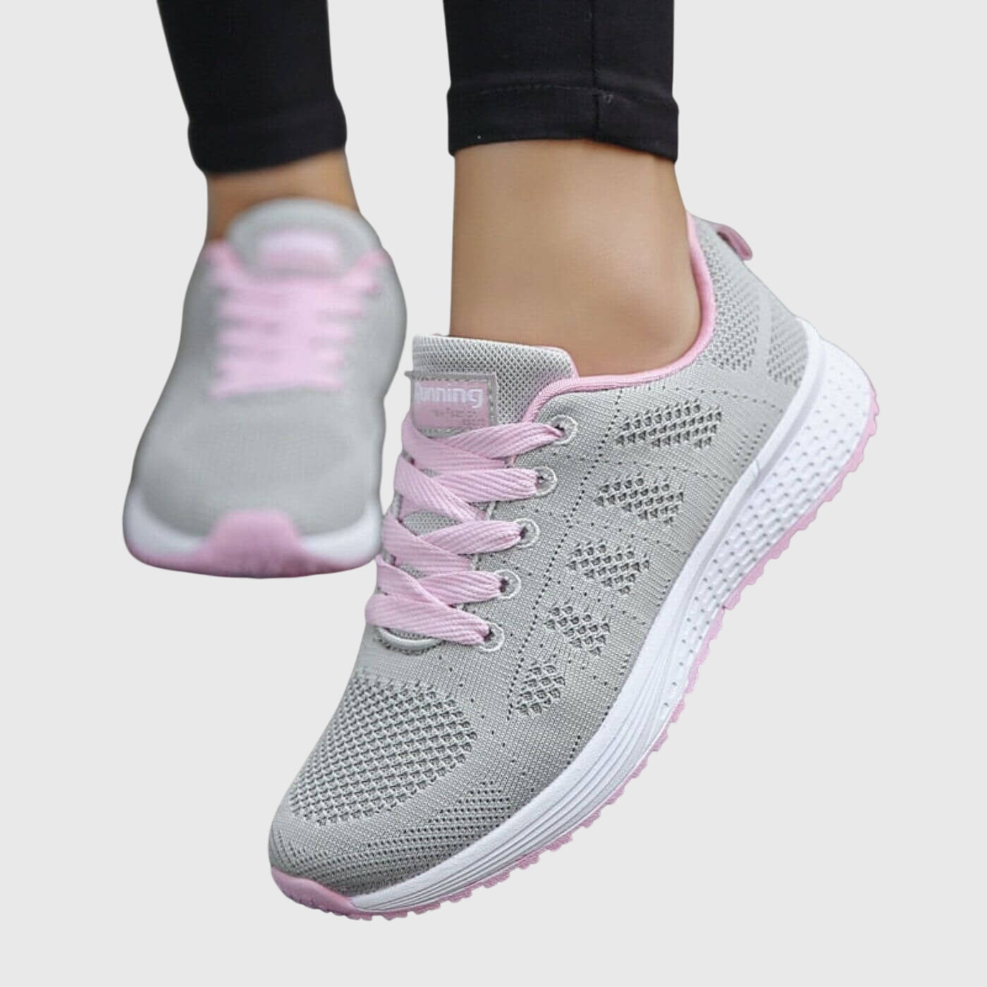 Calista | White Knit Orthopedic Women's Shoes