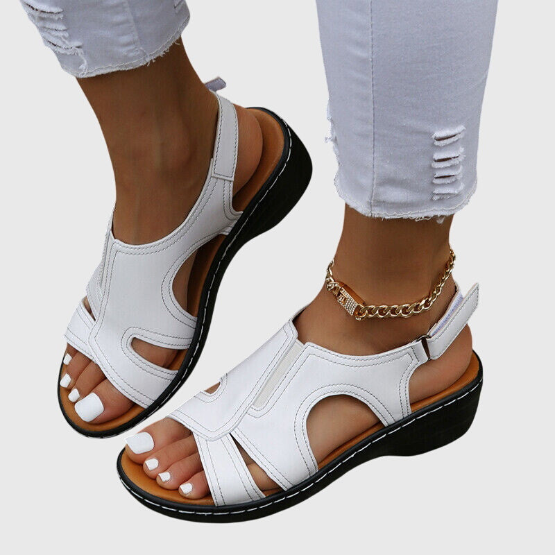 Aurora | Brown Leather Orthopedic Sandals