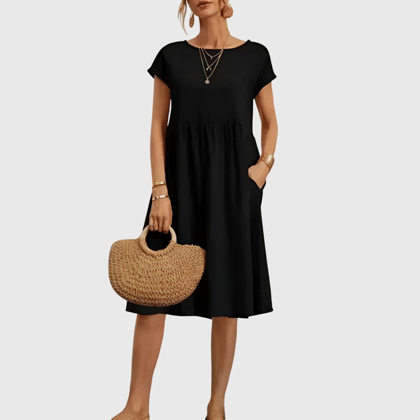 Calista | Elegant Beige Spring Dress