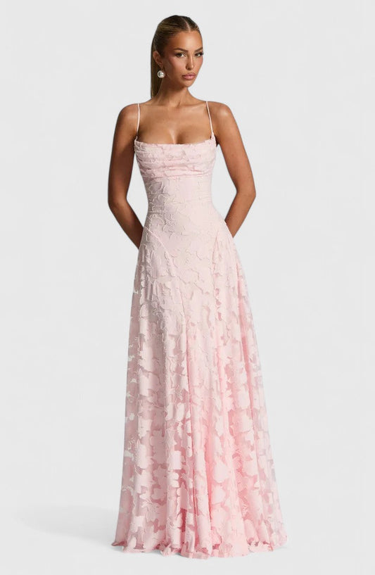 Astrid | Blush Elegant Maxi Dress