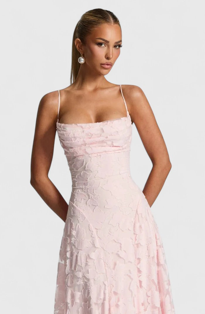 Astrid | Blush Elegant Maxi Dress
