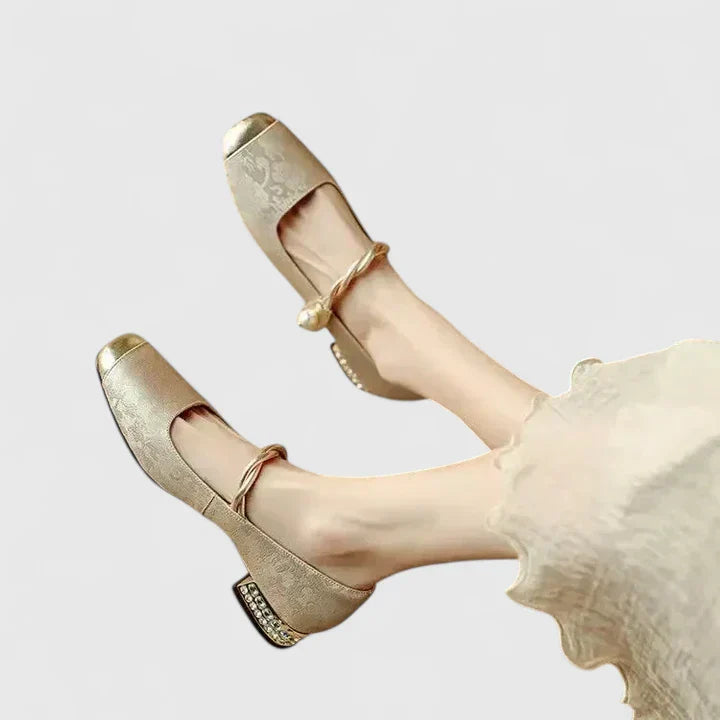 Calantha | Luxury Green Velvet Orthopedic Mary Jane Shoes