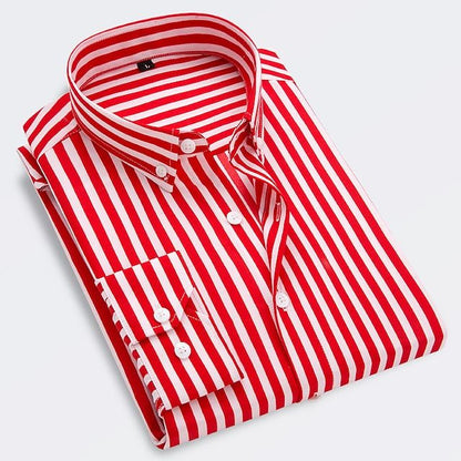 Beckett | Royal Blue & White Striped Summer Cotton Shirt