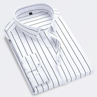 Beckett | Royal Blue Striped Summer Cotton Shirt