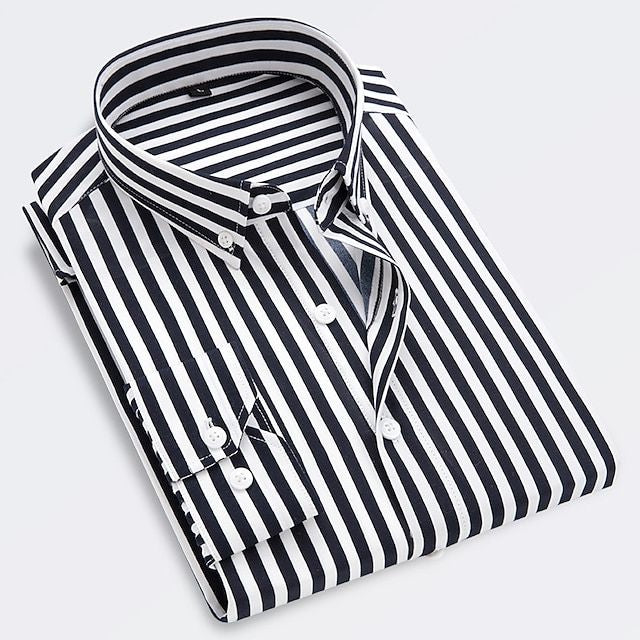 Beckett | Royal Blue & White Striped Summer Cotton Shirt