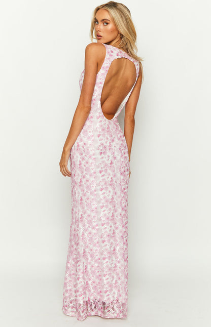Alethea | Elegant Floral Maxi Women's Floral Wedding Guest Dress