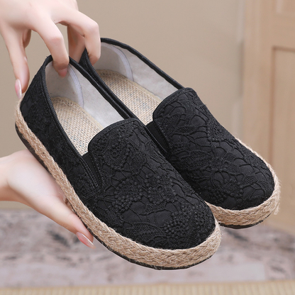 Calista | Lace Beige Breathable Moccasins