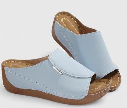 Astrid | Elegant Light Blue Orthopedic Sandals