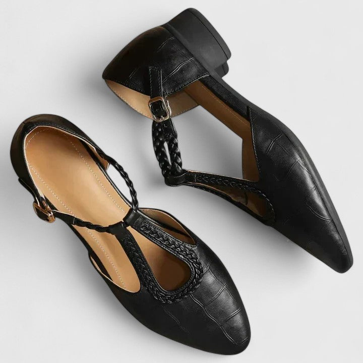 Calantha | Luxe Black & Brown Elegant Sandals