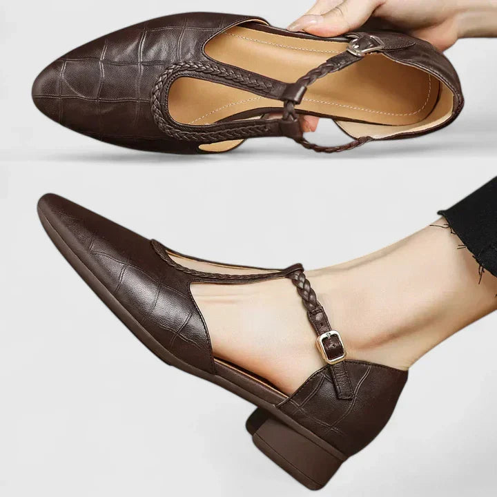 Calantha | Braided Leather Orthopedic Shoes