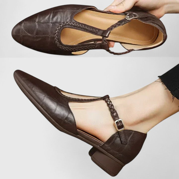 Calantha | Luxe Black & Brown Elegant Sandals