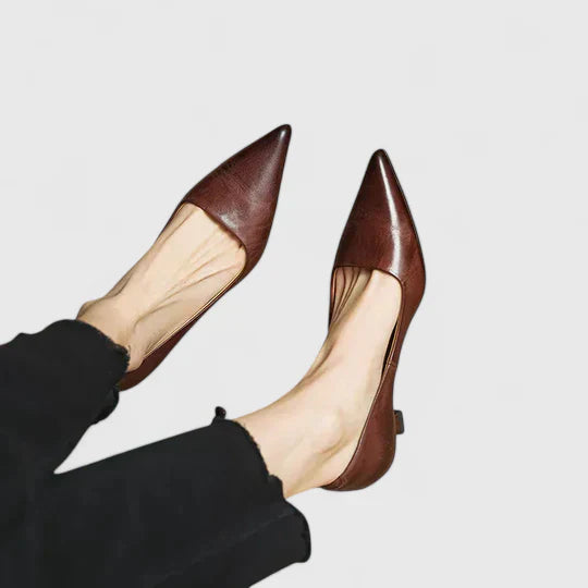 Calista | Burgundy Pointed Orthopedic Heels