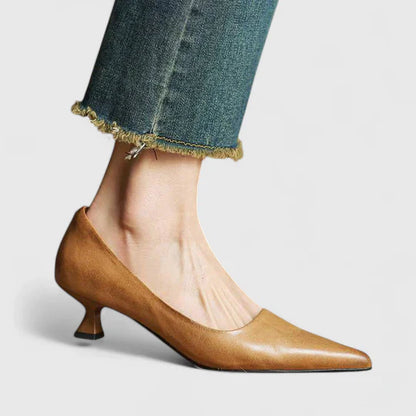 Calista | Burgundy Pointed Orthopedic Heels