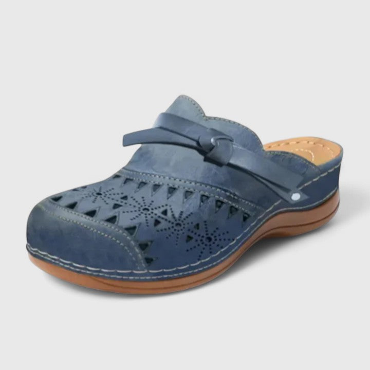 Lysandra | Blue Perforated Comfortable Sandals