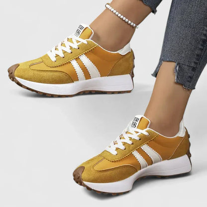 Kalindi | Black Orthopedic Sneakers with White Accents
