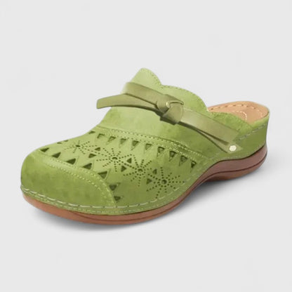 Lysandra | Blue Perforated Comfortable Sandals