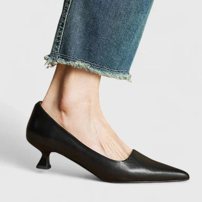 Calista | Burgundy Pointed Orthopedic Heels