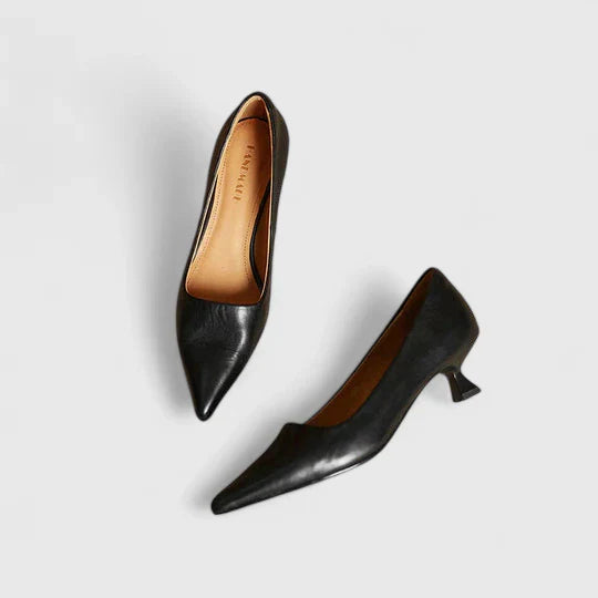 Calista | Burgundy Pointed Orthopedic Heels
