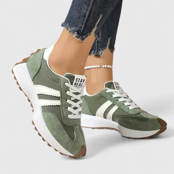 Kaidaira | Black Orthopedic Sneakers with White Accents