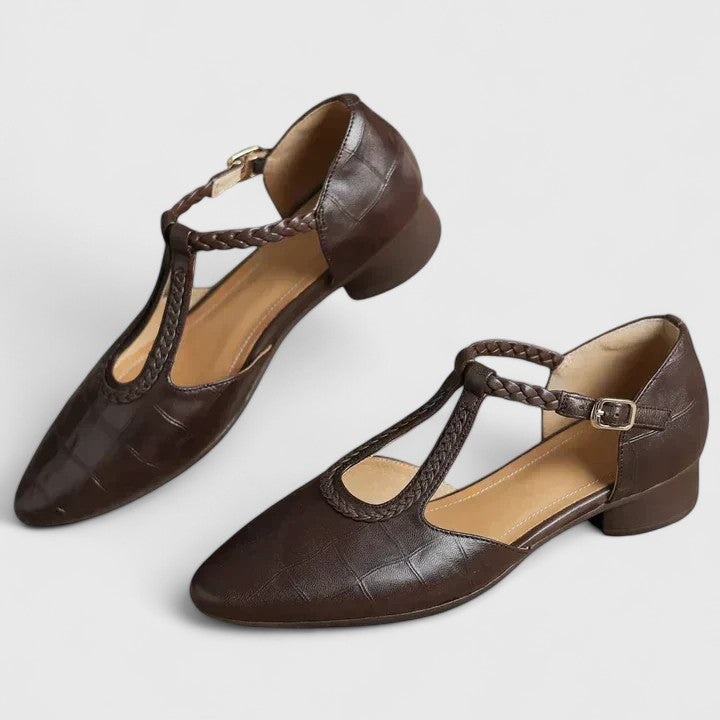Calantha | Luxe Black & Brown Elegant Sandals