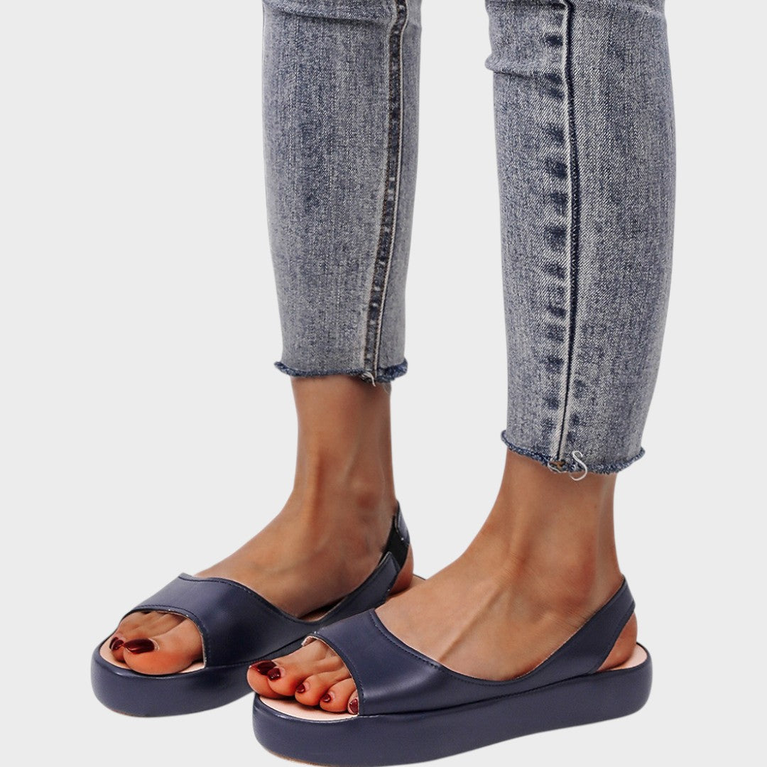 Calanthe | Yellow Wedge Orthopedic Sandals