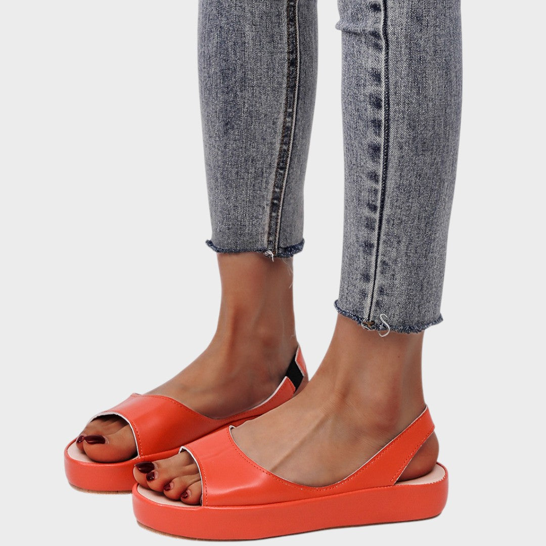 Calanthe | Yellow Wedge Orthopedic Sandals