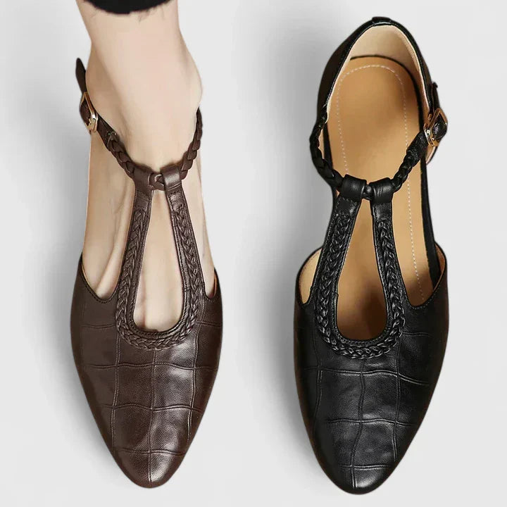 Calantha | Braided Leather Orthopedic Shoes