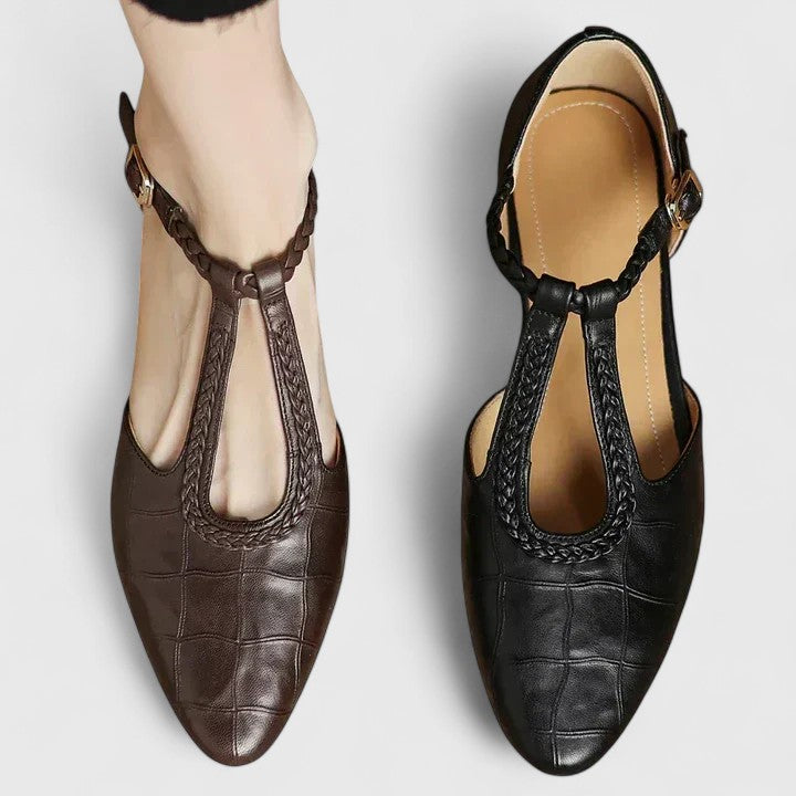 Calantha | Braided Black Elegant Sandals