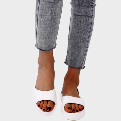 Calanthe | Yellow Wedge Orthopedic Sandals