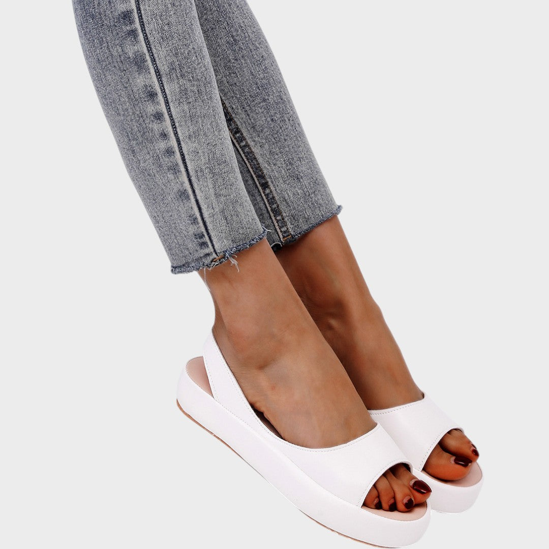 Calanthe | Yellow Wedge Orthopedic Sandals