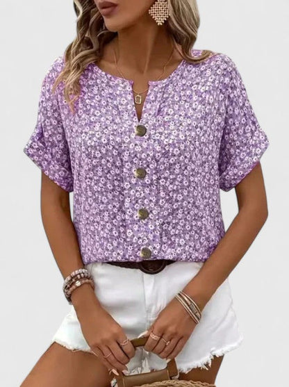Astrid | Elegant Floral Pink Summer Top