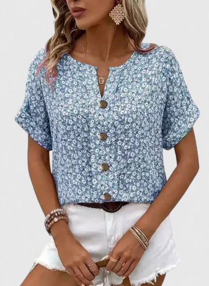 Astrid | Elegant Floral Pink Summer Top