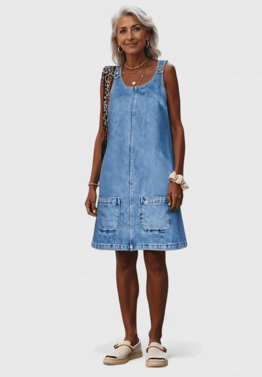 Calantha | Denim Elegant Midi Dress