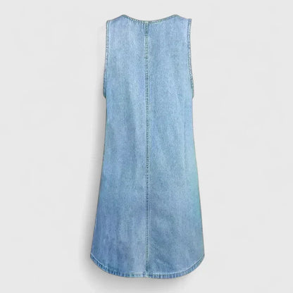 Calantha | Denim Elegant Midi Dress