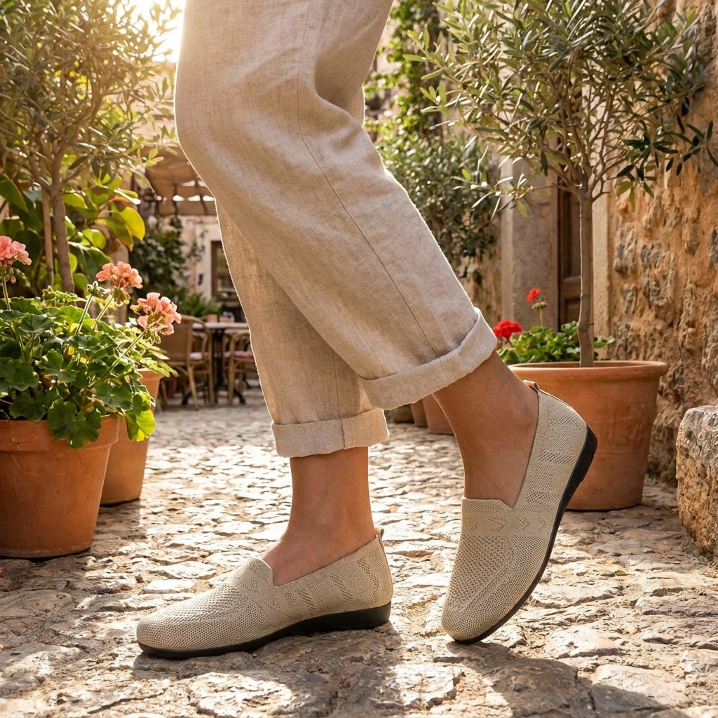 Astrid | Women’s Orthopedic Lightweight Slip-On Shoes in Blue Knit