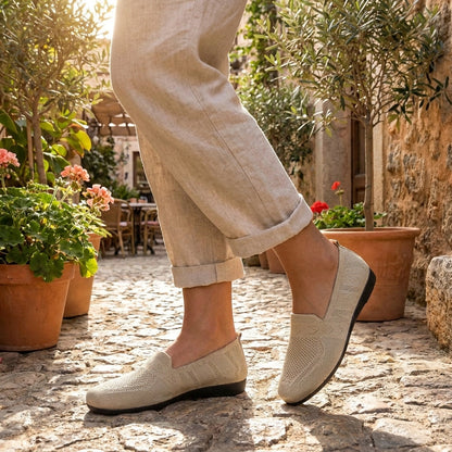 Astrid | Women’s Orthopedic Lightweight Slip-On Shoes in Blue Knit