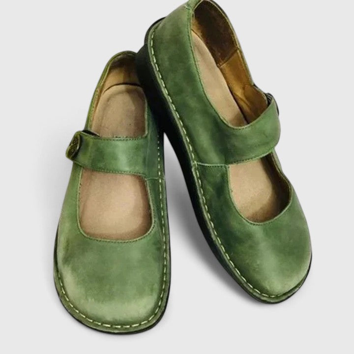 Calantha | Green Suede Orthopedic Shoes