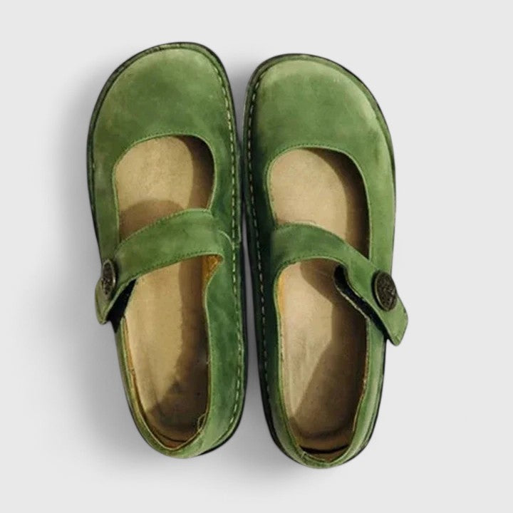 Calantha | Green Suede Orthopedic Shoes