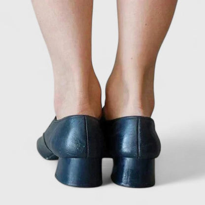 Calanthe | Black Leather Elegant Shoes