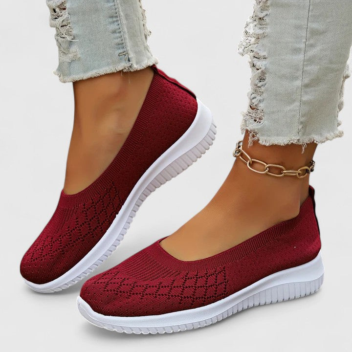 Calantha | Lavender Knit Orthopedic Slip-Ons